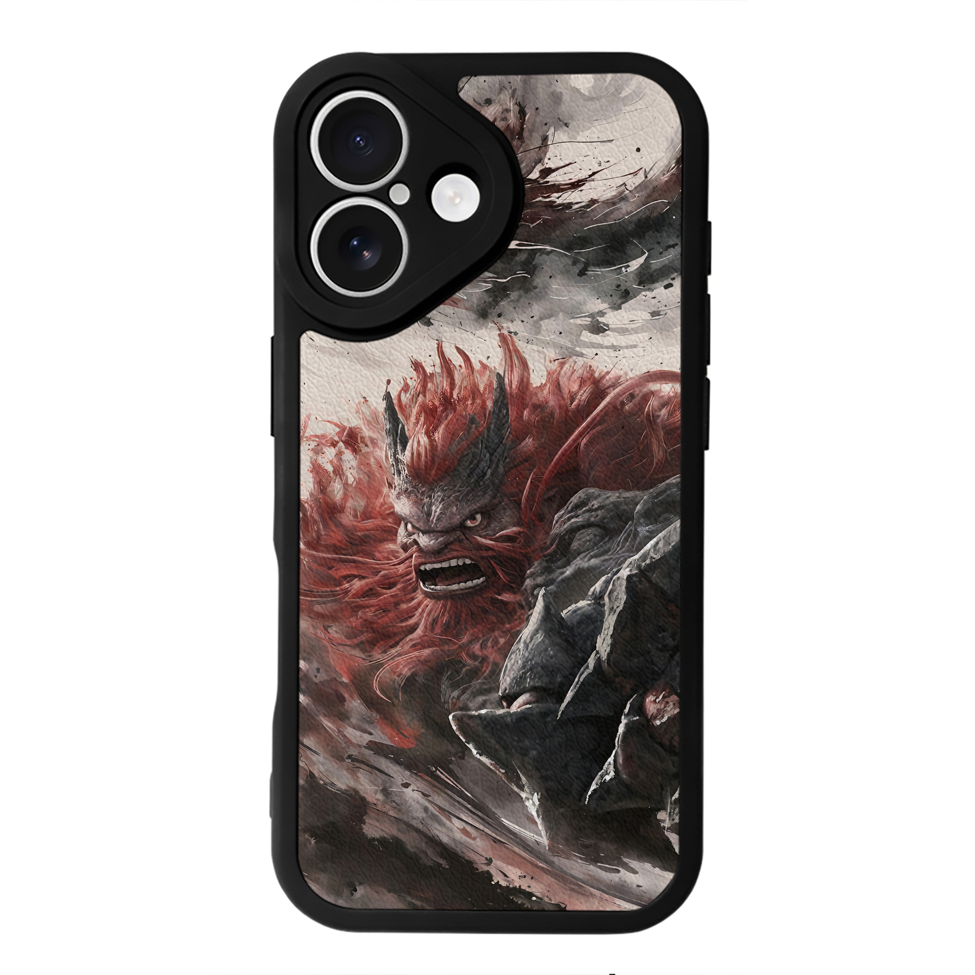 （画像用） Ne Zha 2 ナタ 魔童の大暴れ 【iPhone 16シリーズ対応】シリコンスマホケース（レザー調） 材質：シリコン